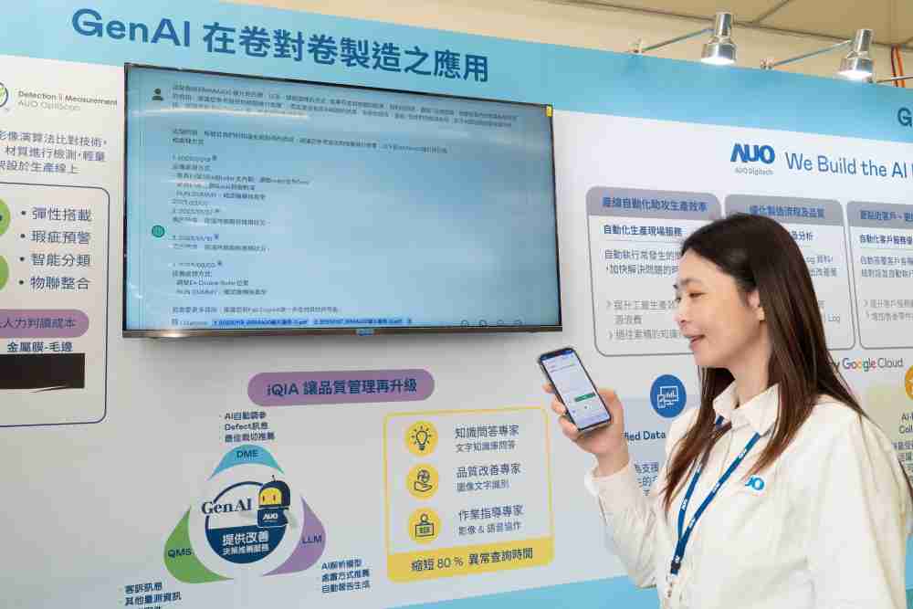 z6尊龙数位积极发展数智化转型，，透过AI落地应用优化制造流程，，革新人力、、、、生产效率与设备维护效益，，图为〝智能质量推升助手-iQIA〞（Intelligent quality improve assistant）应用情境，，协助质量管理再升级。。。。